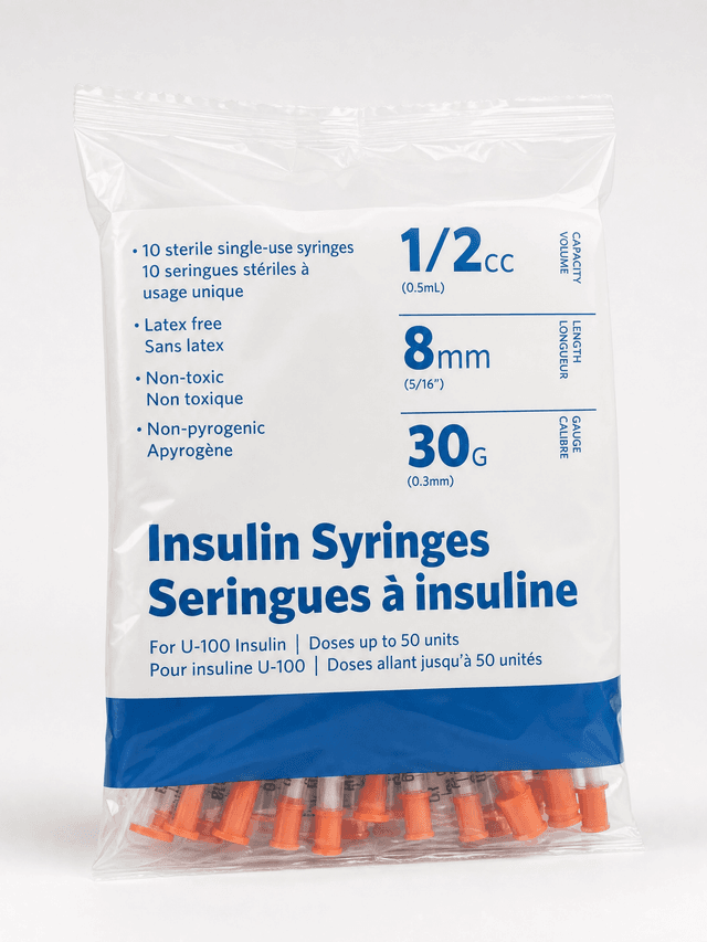 Insulin Syringes ½cc 10 Pack — West Coast Peptides